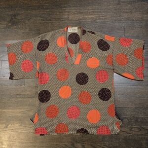 Vintage Gianfranco Ferre Italian Polka Dot Blouse